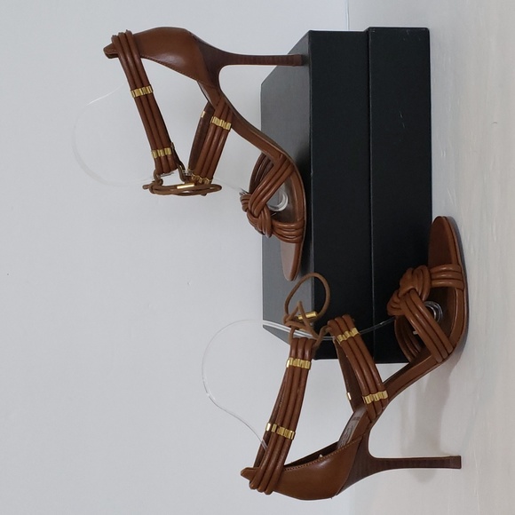 Brand New Tory Burch Audrianna Glazed Lounge Lace Up Heels SZ 8.5 MSRP $350